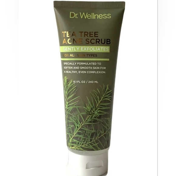 Dr. Wellness Tea Tree Acne Scrub Gently Exfoliates 8.1oz All Skin Types - Picture 1 of 2